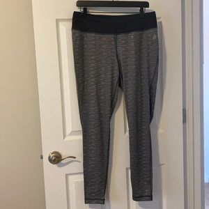 Black & Grey Striped Leggings